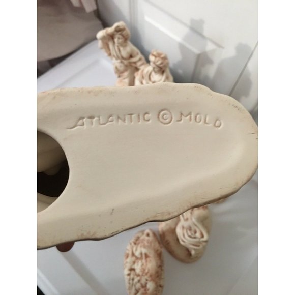 Atlantic Mold 14 Piece, Beige Ceramic Christmas‎ Nativity Scene